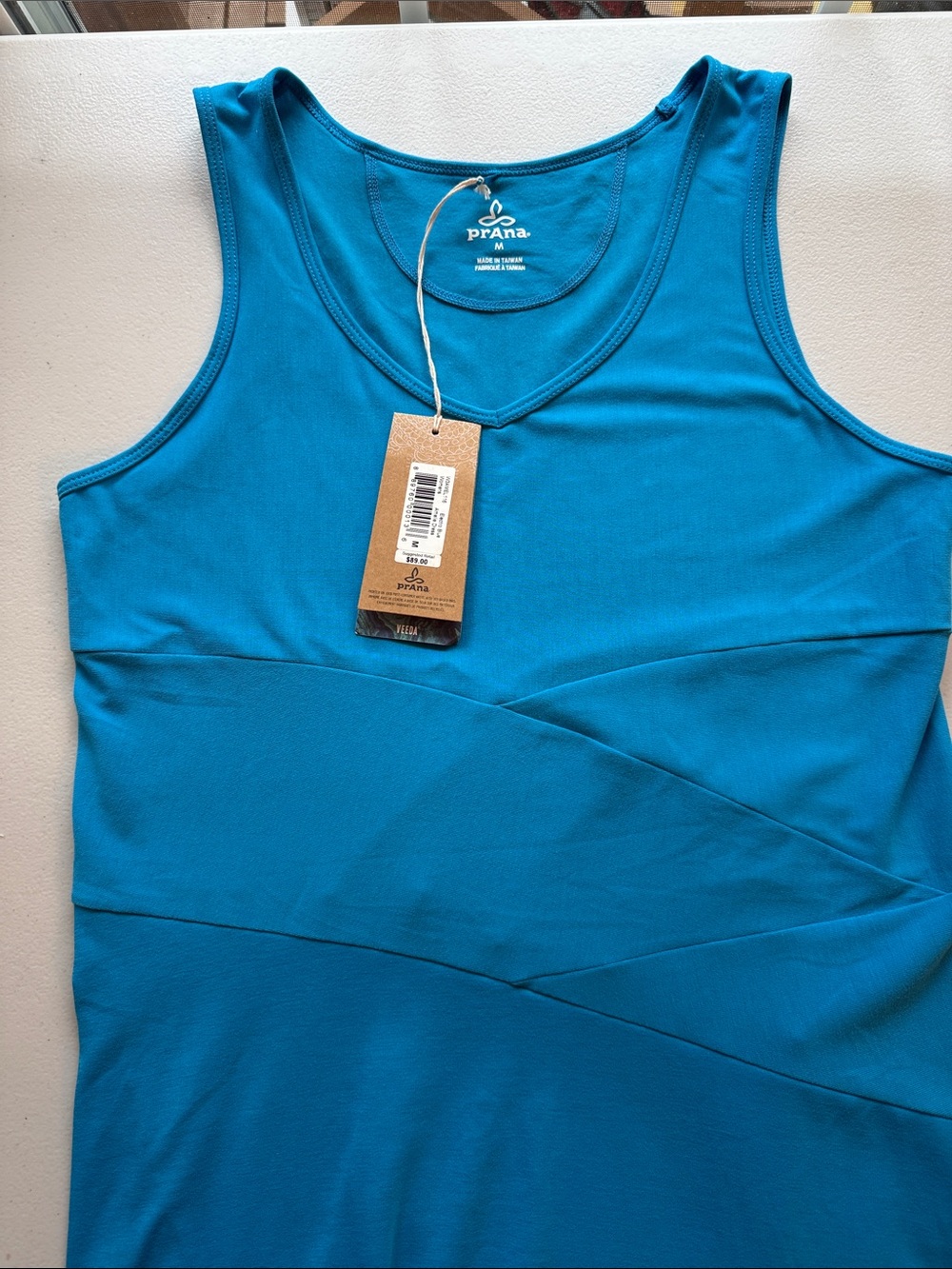 Prana Electro Blue Amelie Sleeveless V-Neck Midi Dress Size M - Picture 10 of 13